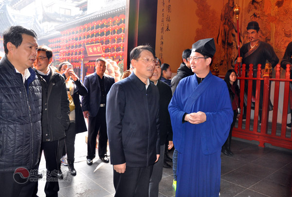 沙海林赴城隍庙看望慰问上海道教界人士