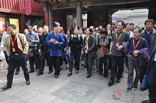 全国中医优秀人才培训班学员到上海城隍庙参访_道教-城隍庙-上海-培训班-学员