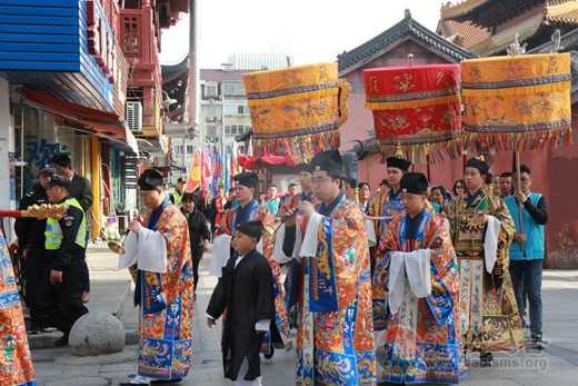 上海松江东岳庙隆重举行第七届传统庙会暨东岳圣帝、杨大神圣诞祭祀庆典祈福活动