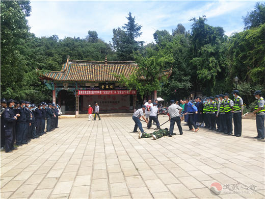 云南省道教协会与黑龙潭公园联合举行2020年度反恐防暴应急演练活动