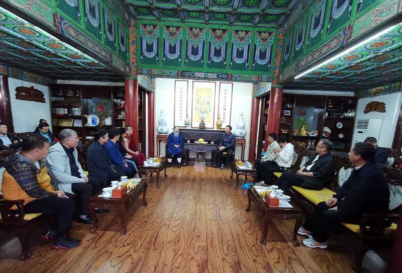 北京市宗教代表团拜会中国道教协会会长李光富道长
