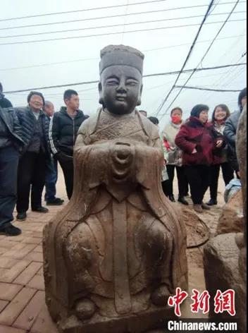 河北省威县出土3尊宋元时期道教神祇石像