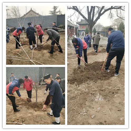 北京市道教協會秘書處赴佑民觀學習美麗宮觀建設經驗并開展植樹活動