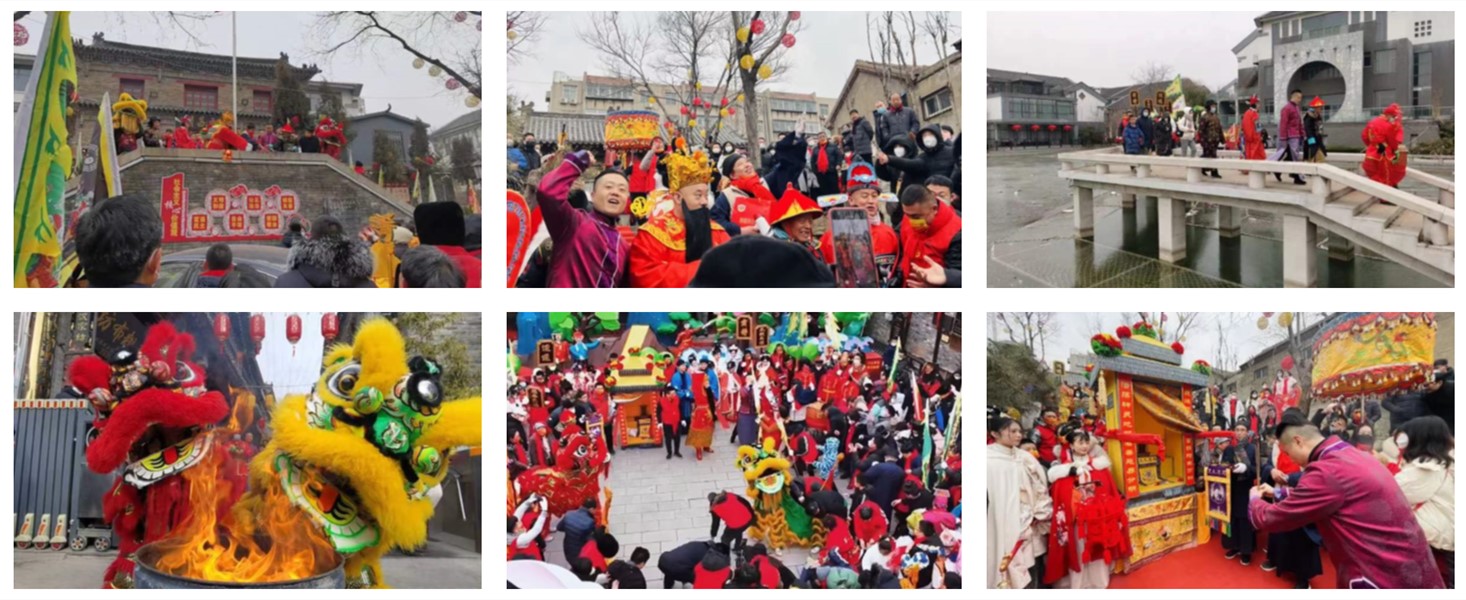 淄博市周村三星庙举行财神巡游民俗活动