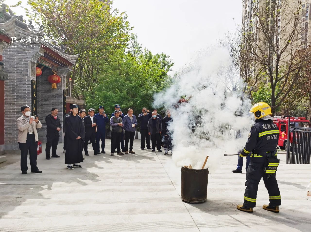 西安市雁塔区宗教活动场所安全生产暨消防安全培训在青华宫举办